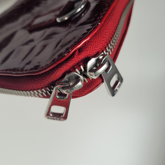 Red snake leather imitation handbag - Picture 3 of 7